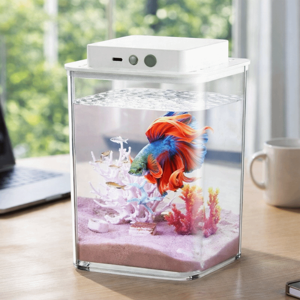 Betta Fish Tank - Transparent Betta Fish Tank Intelligent Sensing