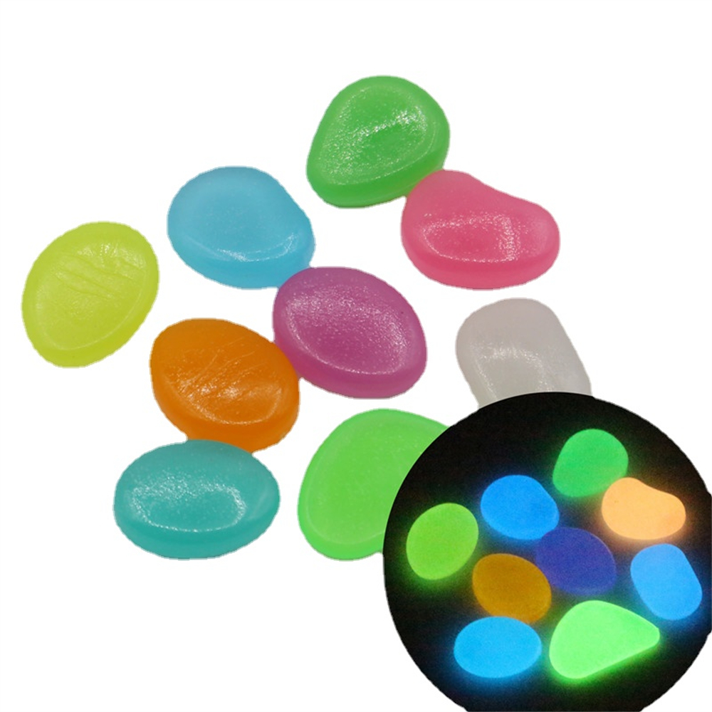 Fish Tank Gravel - 50pcs Luminous Stone Fluorescent Gravel Pebbles