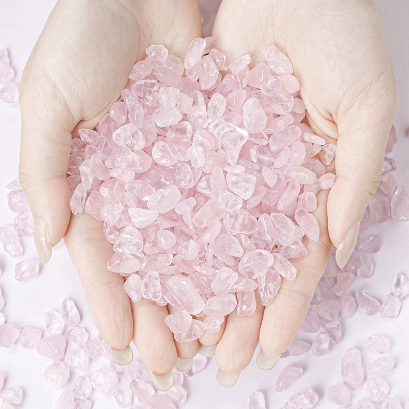 Aquarium Decor - 500g/bag Natural Stones Rose Quartz Material