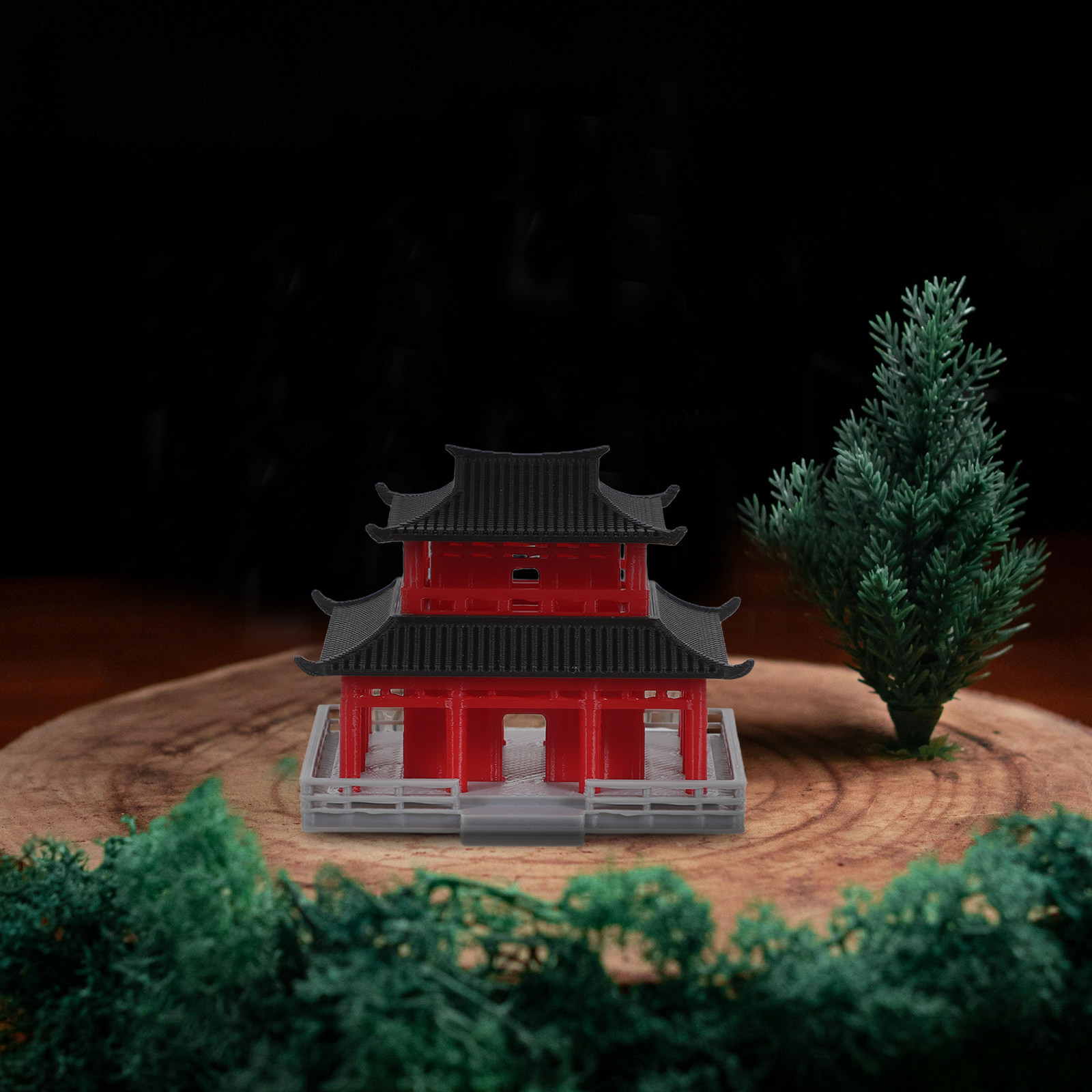 Black Red Ancient Chinese Pavi - огляд і ціна Aquarium Decor
