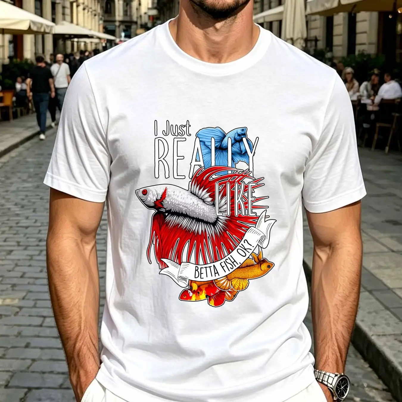 washed T Shirt Betta Fish Funn - огляд і ціна Aquarium Fish Keeping