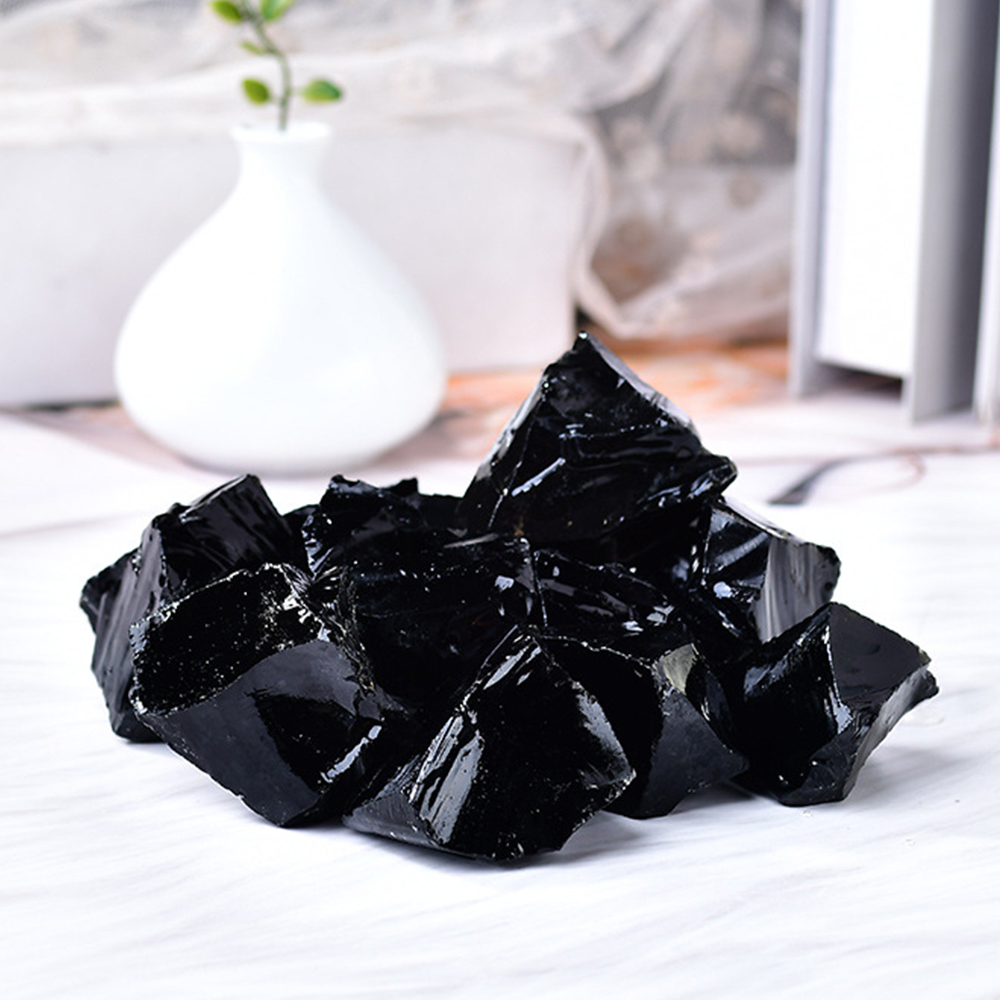 Natural Black Obsidian Raw Sto - огляд і ціна Fish Tank Gravel