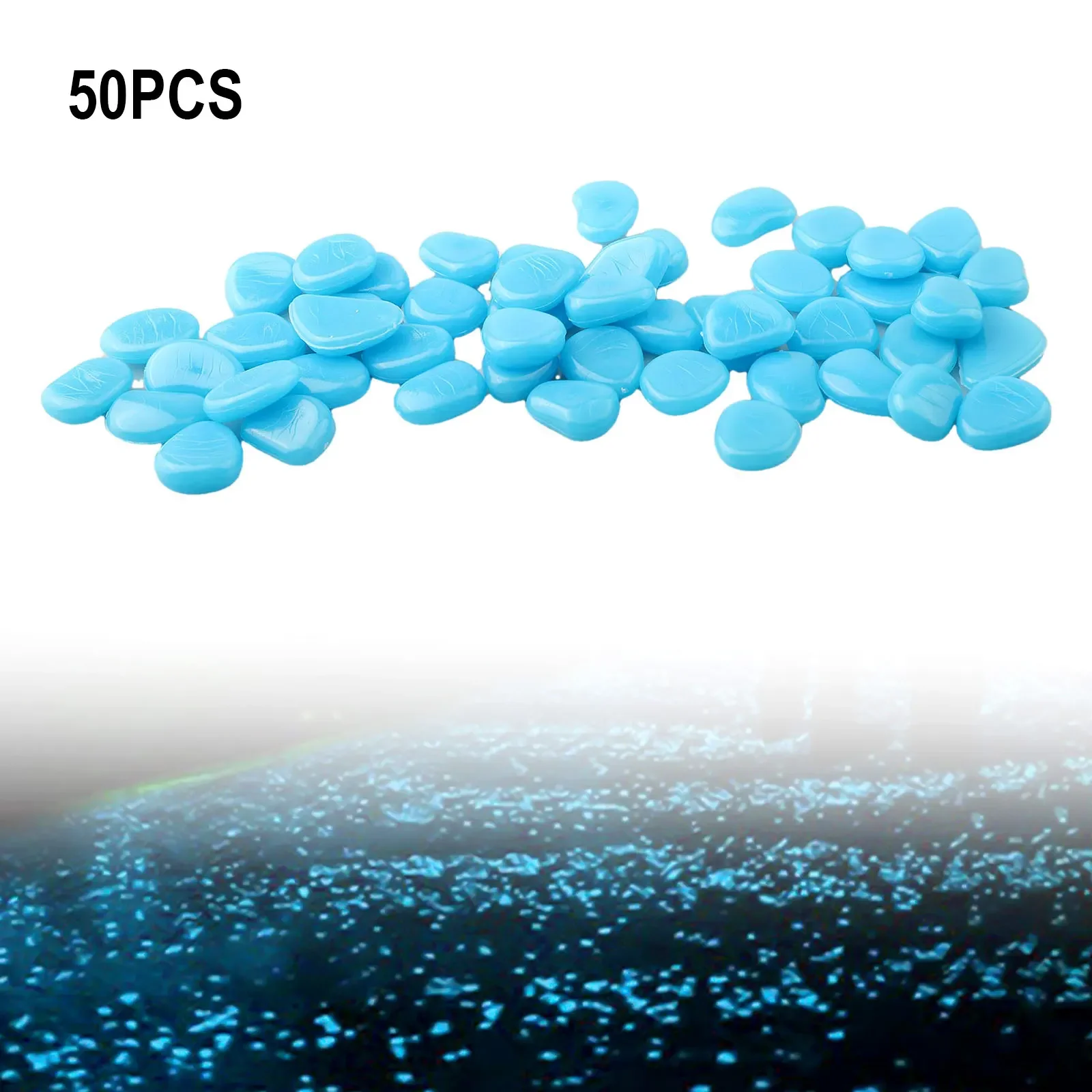 50PCS/Set Glow In The Dark Peb - огляд і ціна Fish Aquarium Home