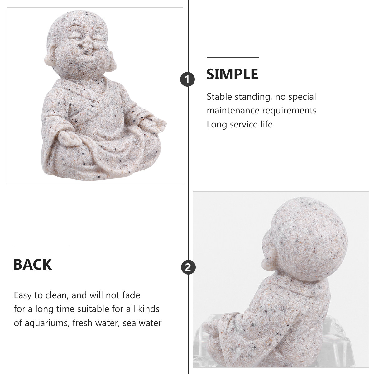 1Pcs Resin Sandstone Maitreya  - огляд і ціна Aquarium Decor
