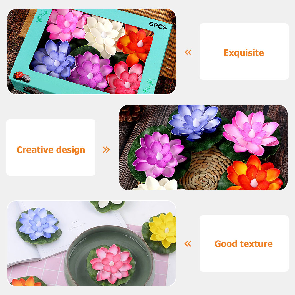 6Pcs Realistic Simulation Lotu - огляд і ціна Aquarium Decor