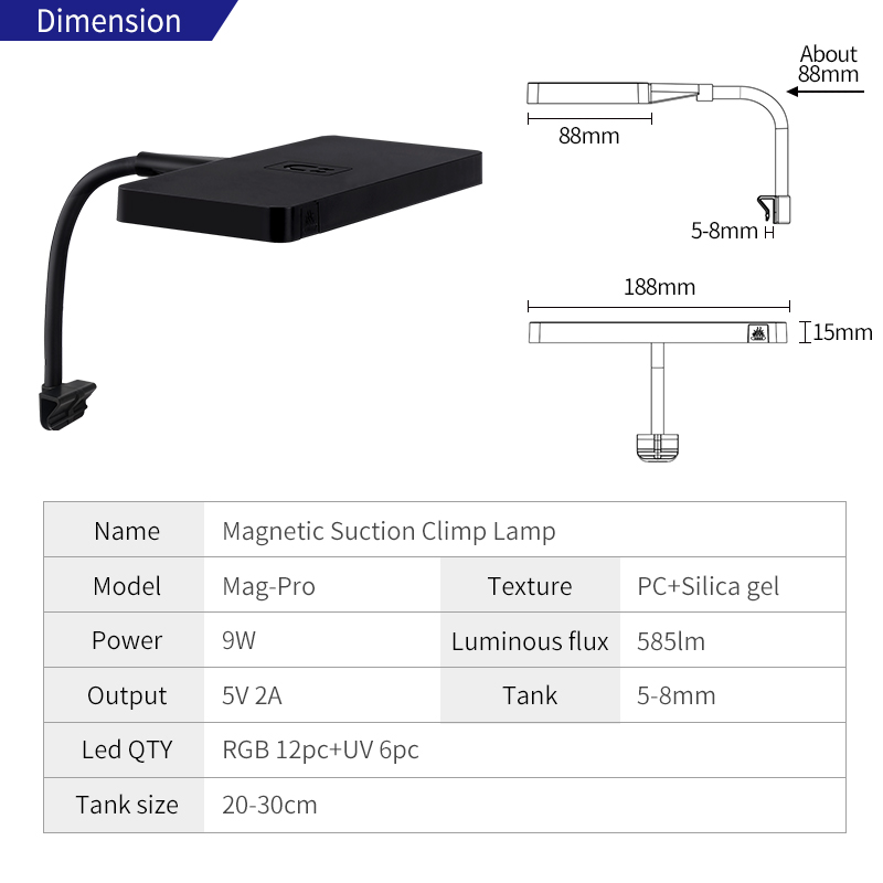 Mag-Pro LED RGB Dimming xiaomi - огляд і ціна Xiaomi Aquarium Fish Tank