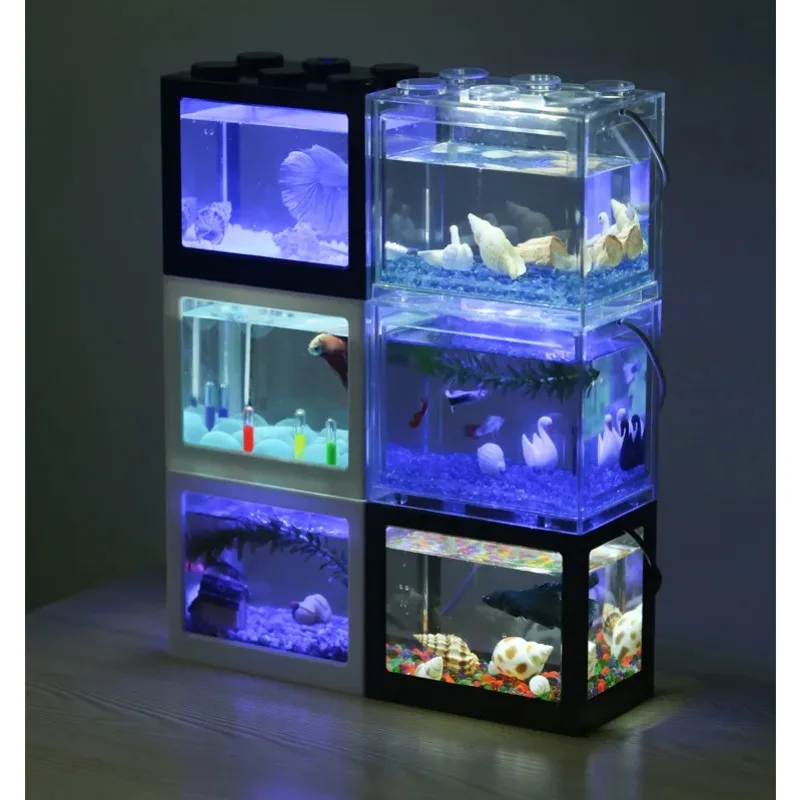 1L USB LED Desktop Mini Aquari - огляд і ціна Betta Fish Tank