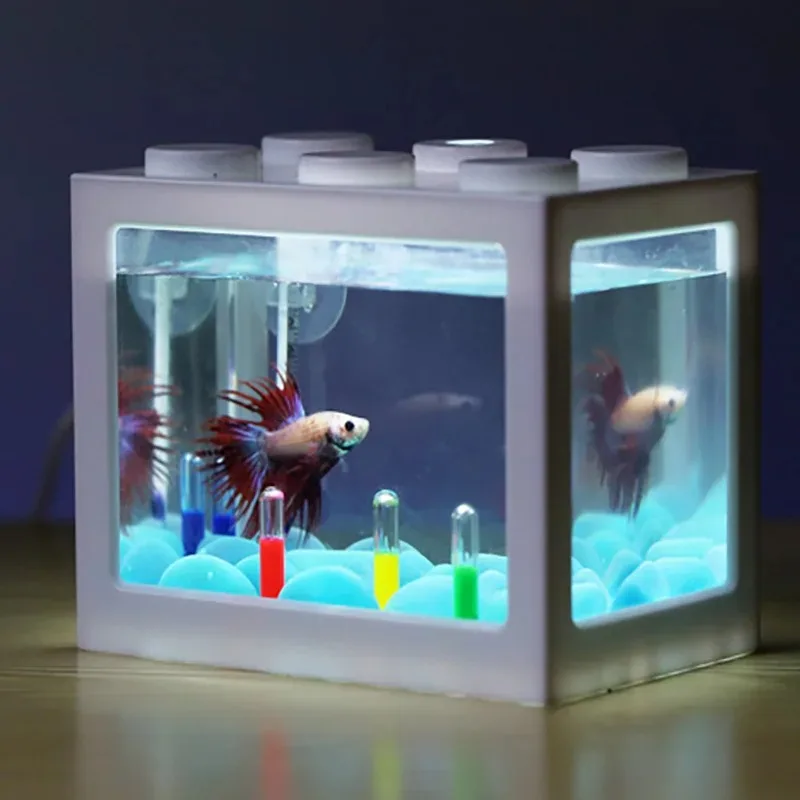 1L USB LED Desktop Mini Aquari - огляд і ціна Betta Fish Tank