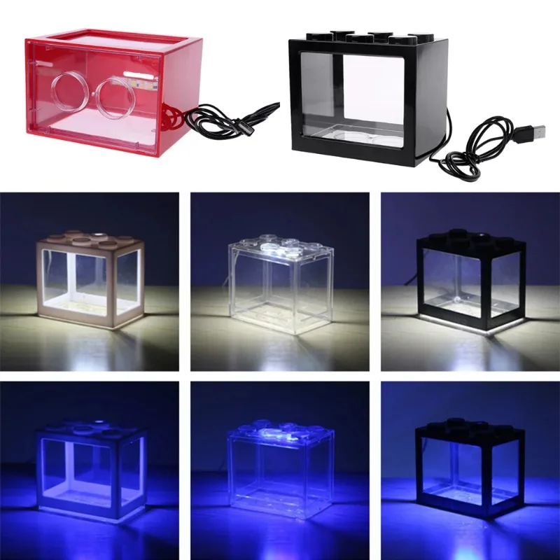 1L USB LED Desktop Mini Aquari - огляд і ціна Betta Fish Tank