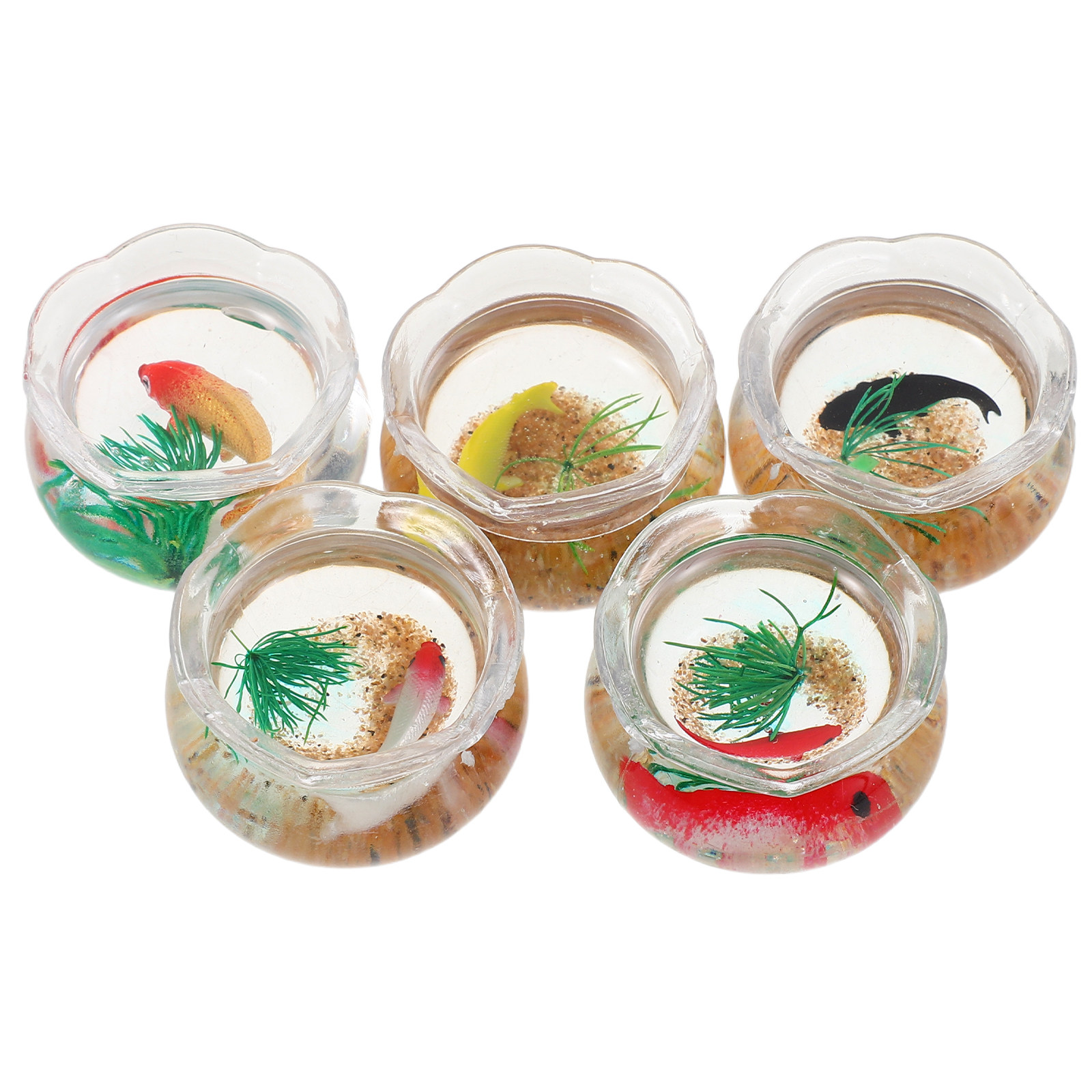 5Pcs Mini Fish Bowl Realistic  - огляд і ціна Aquarium Plants